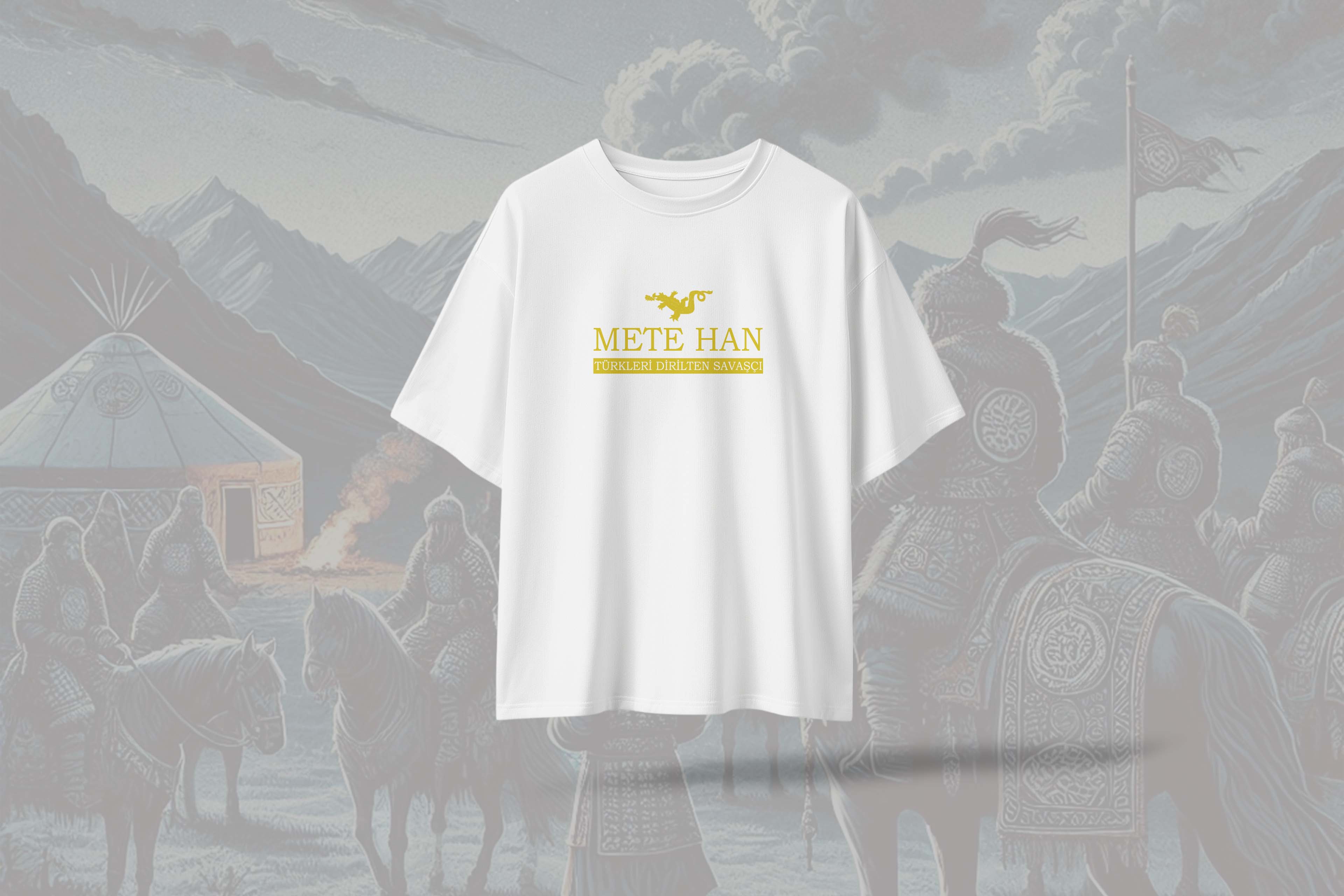 Mete%20Han%20Sarı%20Yazılı%20Oversize%20Unisex%20T-Shirt