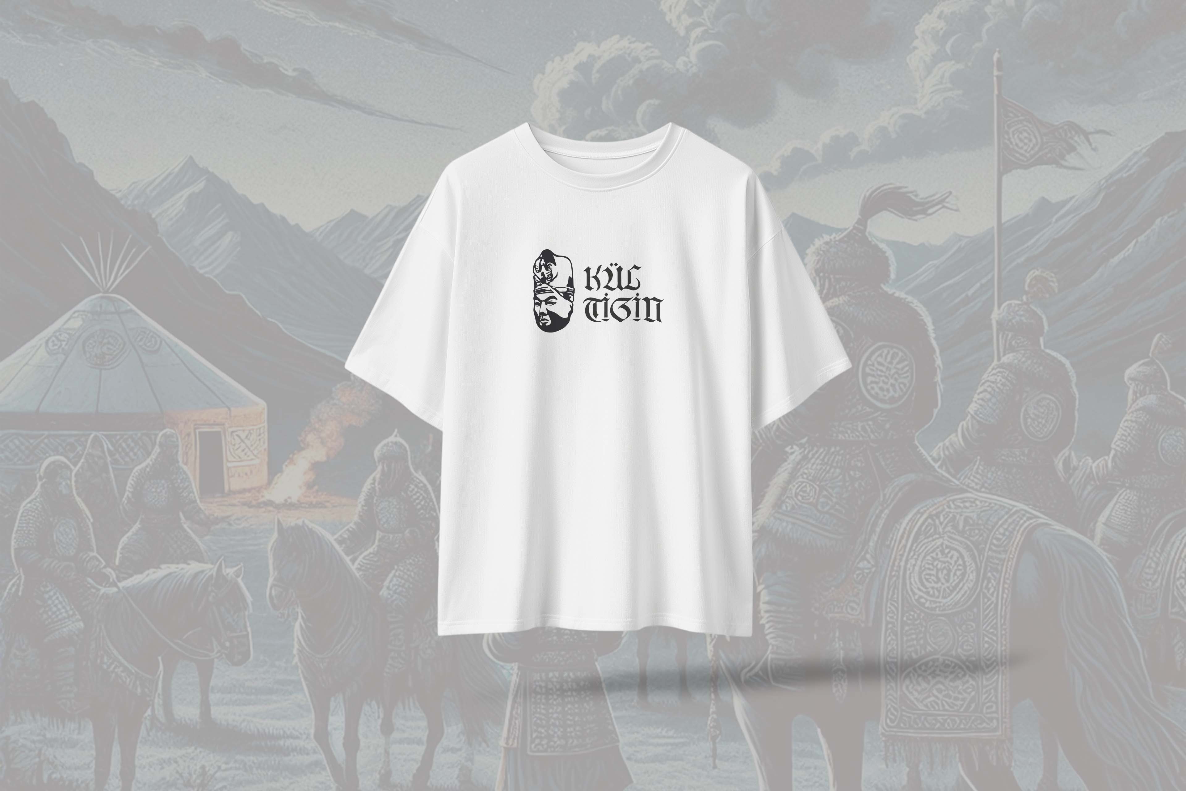 Kül%20Tigin%20Siyah%20Yazılı%20Oversize%20Unisex%20T-Shirt