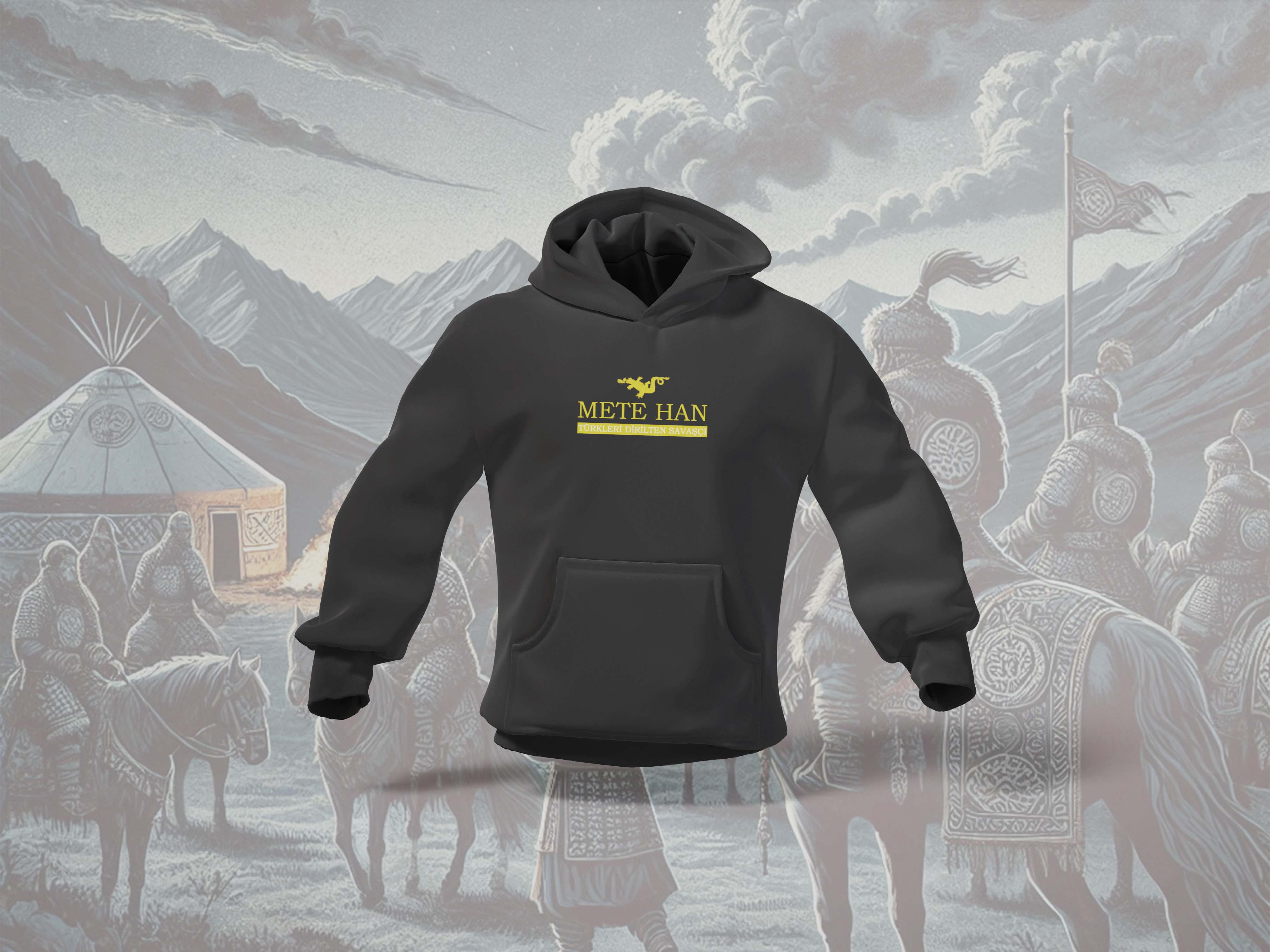 Mete%20Han%20Sarı%20Yazılı%20Unisex%20Hoodie%20Sweatshirt