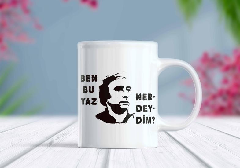 Ben Bu Yaz Nerdeydim Komik Yazılı Kupa Bardak