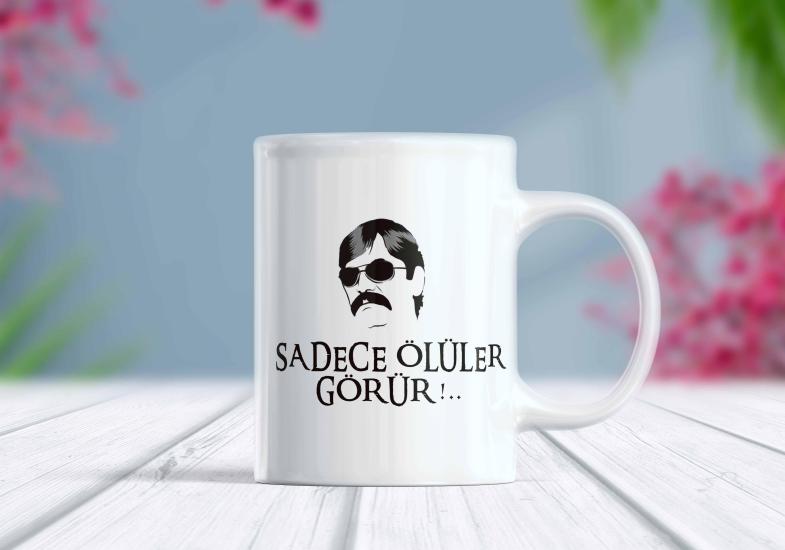 Pala - Sadece Ölüler Görür Yazılı Kupa Bardak