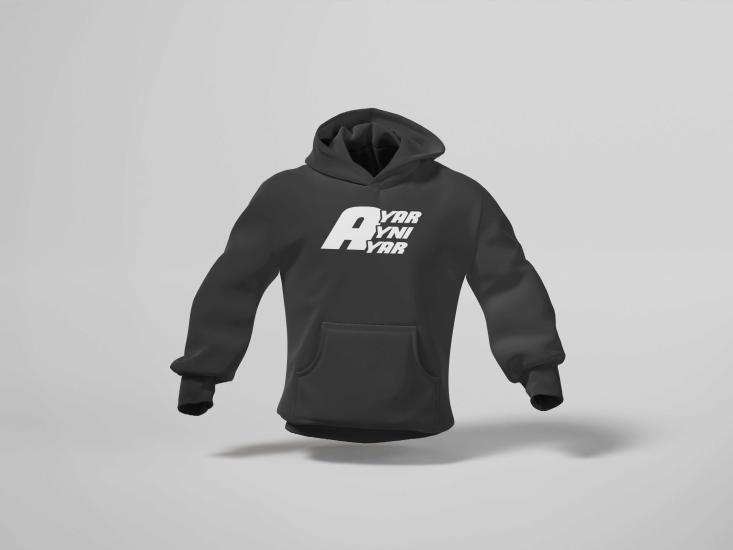 Ayar Aynı Ayar Yazılı Unisex Hoodie Sweatshirt