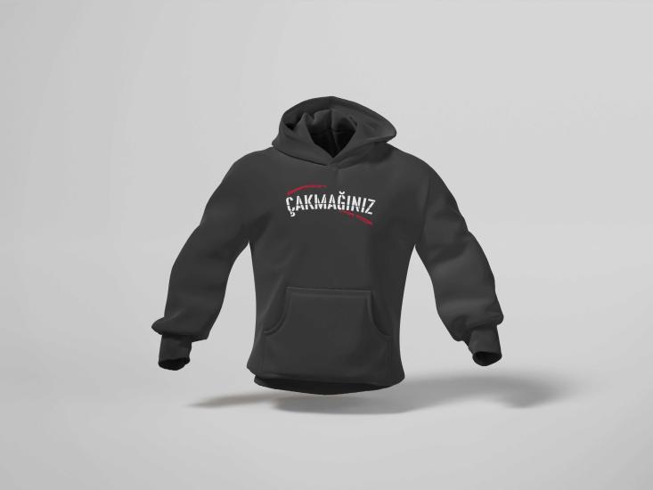 Pardon Çakmağınız Varmı Yazılı Hoodie Sweatshirt